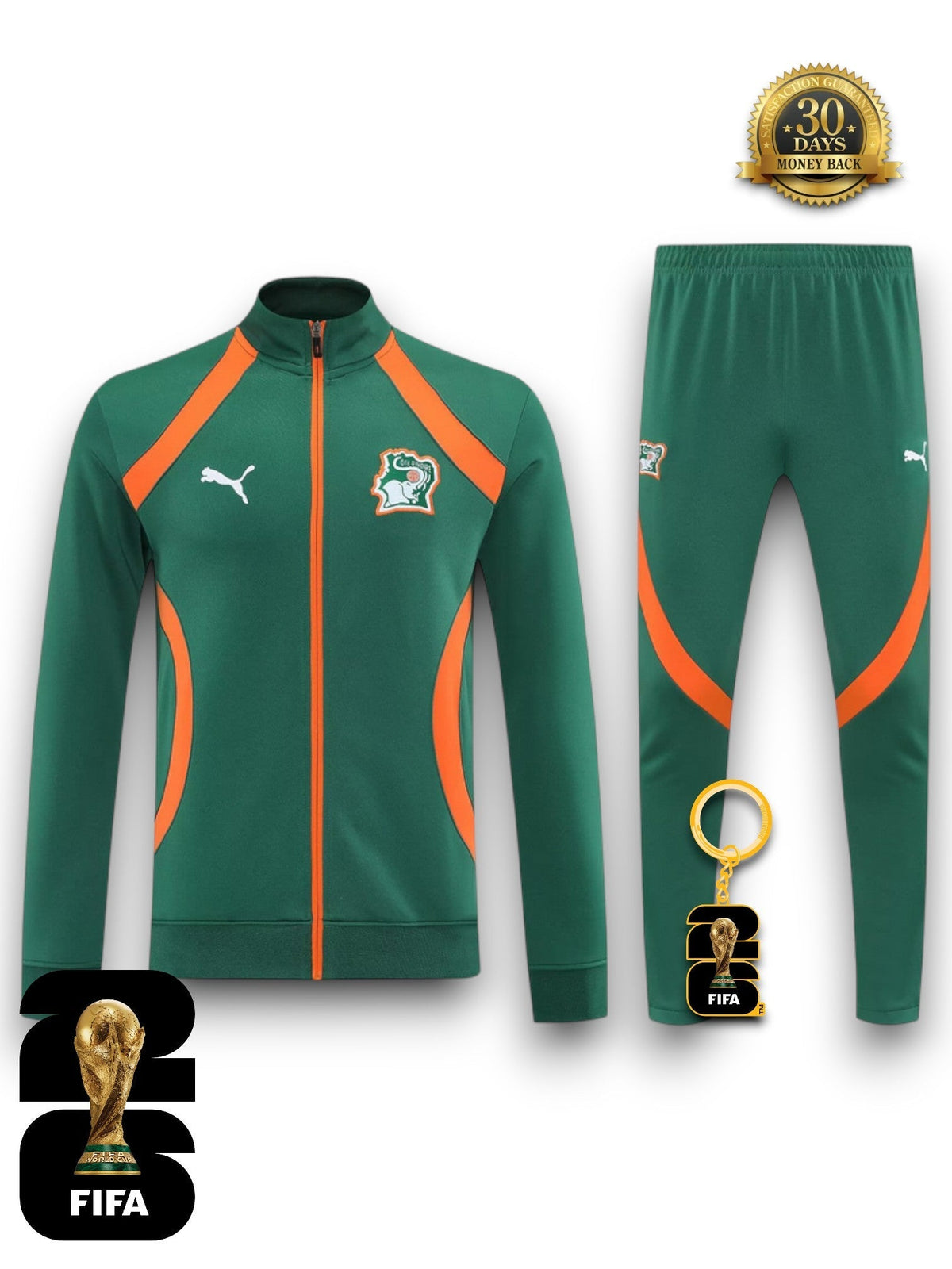Ivory Coast 2025/26 Full Zip TrackSuit