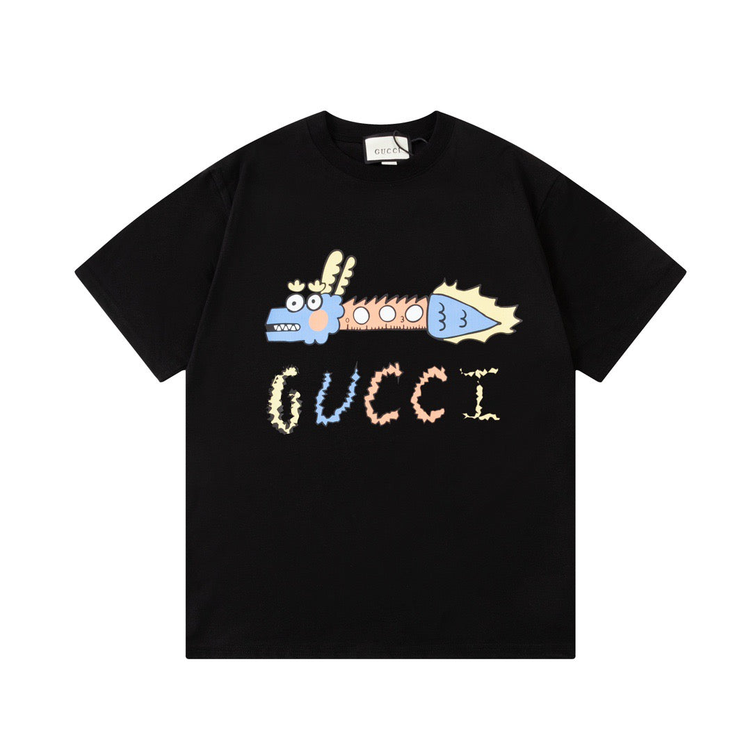 letter 2 color fashion T-shirt 091804