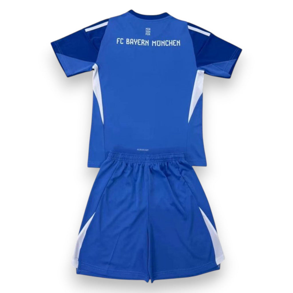 Kids Bayern Munich Jersey Goalkeeper Blue 2025/26