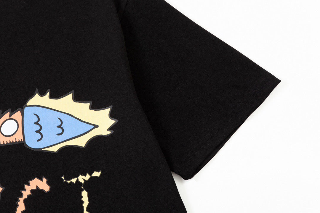 letter 2 color fashion T-shirt 091804