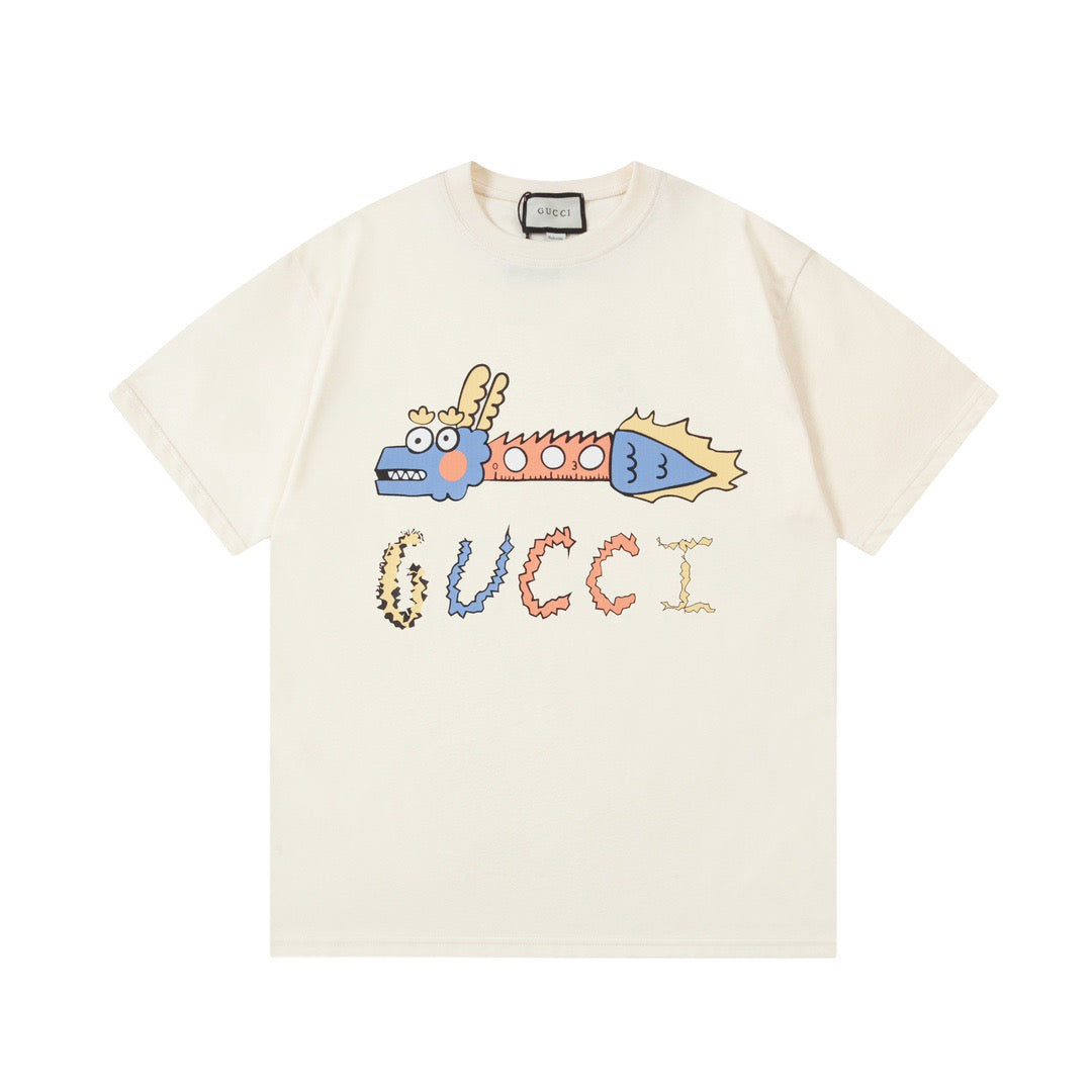 letter 2 color fashion T-shirt 091804