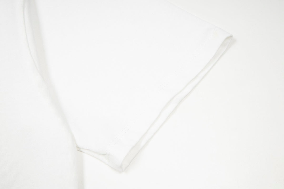 Printed lettering cotton T-shirt