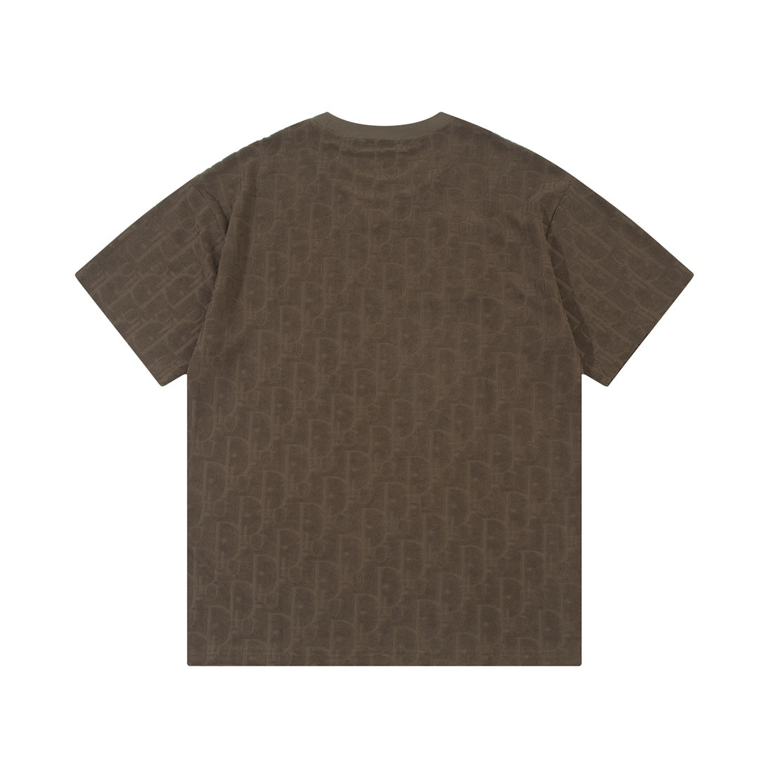 Jacquard towelling T-shirt
