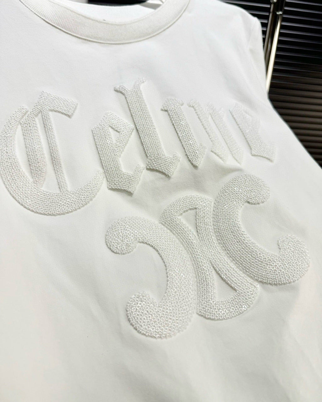 3D Cross Embroidery Sequin T-Shirt