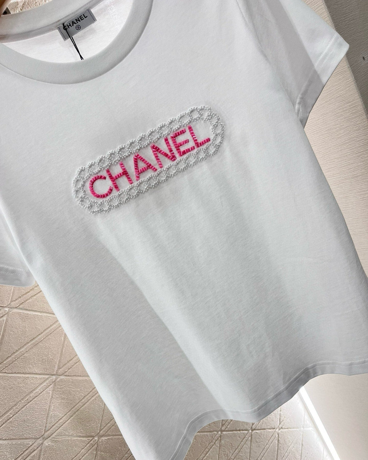 Embroidered cotton T-shirt