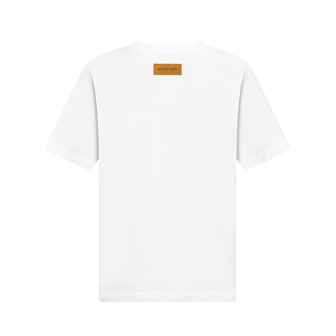 Pearl embroidered cotton T-shirt