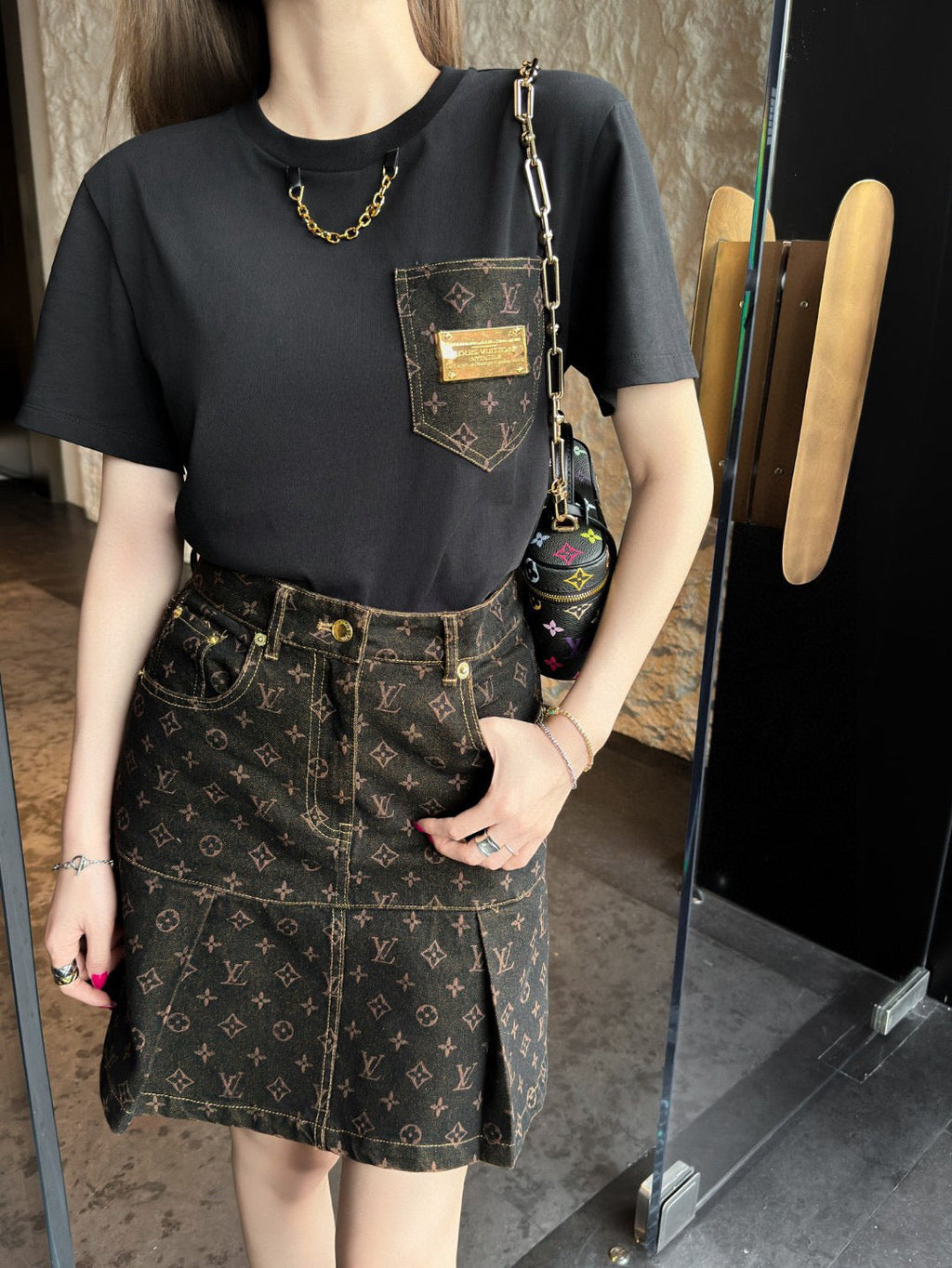 Printed pocket T-shirt