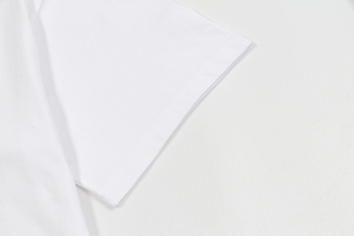 EMBOSSED PRINT COTTON T-SHIRT