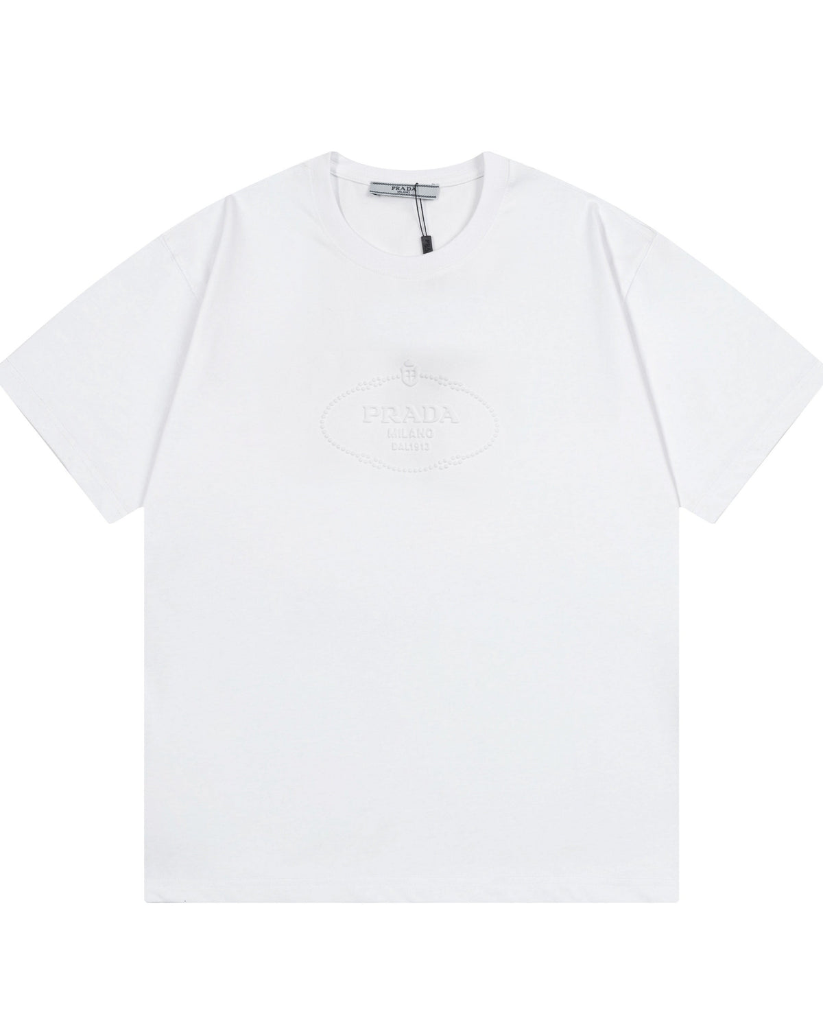 EMBOSSED PRINT COTTON T-SHIRT