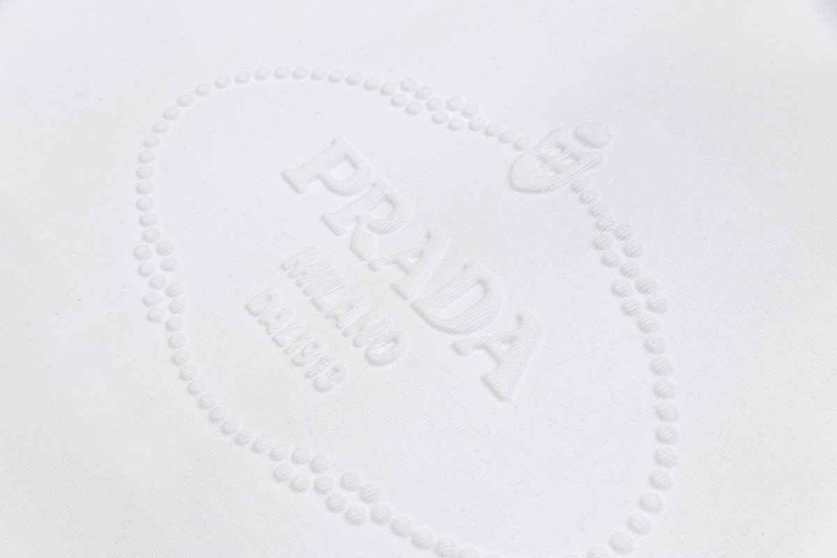 EMBOSSED PRINT COTTON T-SHIRT