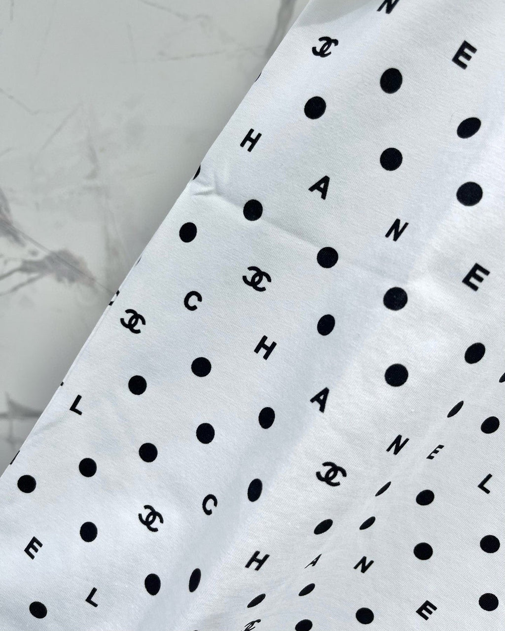 White Polka Dot Sequined T-Shirt