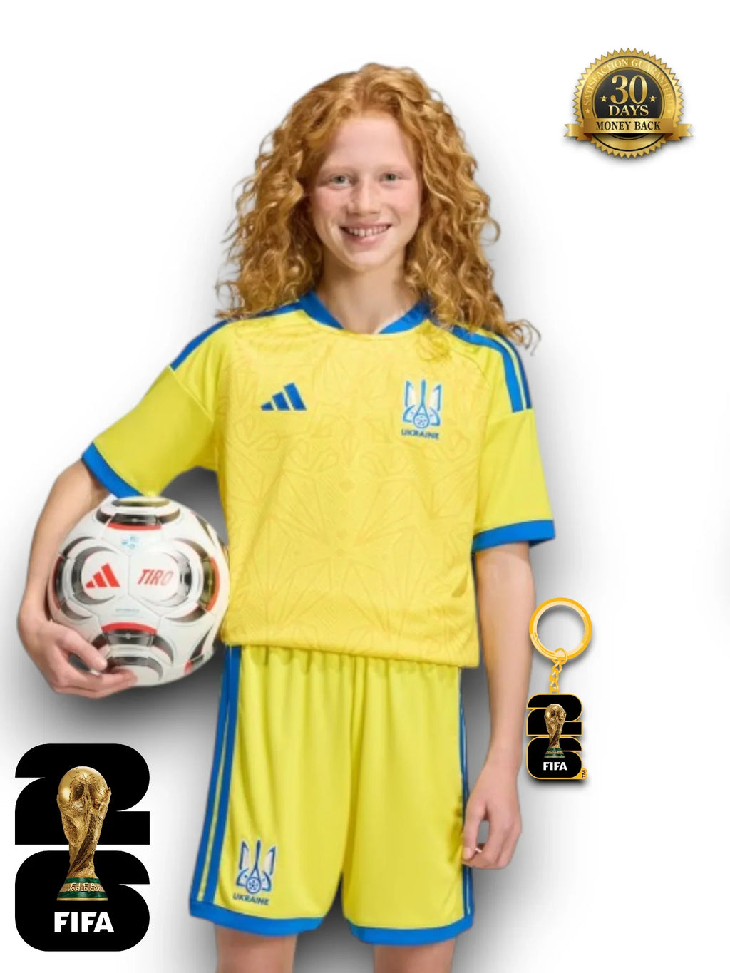 Kit Kids Ukraine World Cup 2026 Jersey